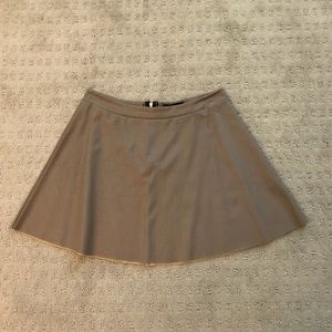 Faux Leather Skirt in tan